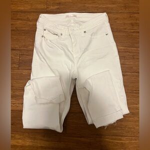 LC Lauren Conrad White Skinny Ankle Jeans